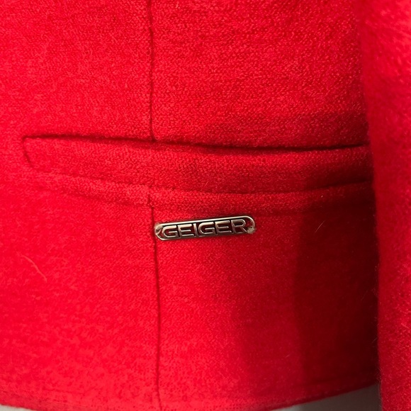 Geiger Collections Red Blazer vintage 100% wool made in Australia vintage - Picture 5 of 8